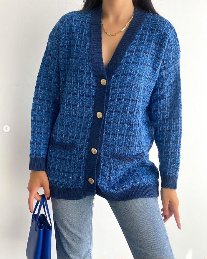 Cardigan en maille mi-long 