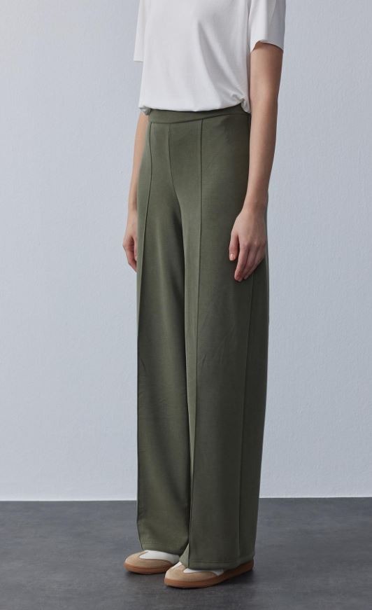 Palazzo Trousers Premium  Vert Kaki