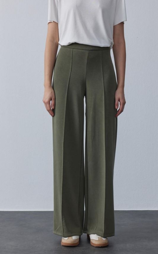 Palazzo Trousers Premium  Vert Kaki