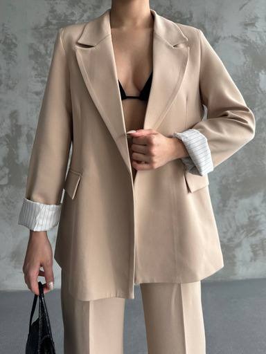 Costume blazer oversized beige