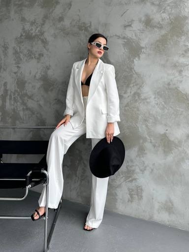 Costume blazer oversized Blanc