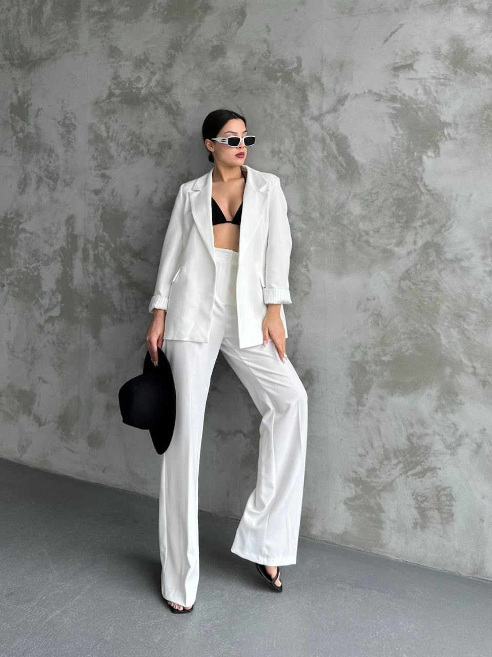 Costume blazer oversized Blanc