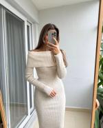 Robe moulante  cotelé 