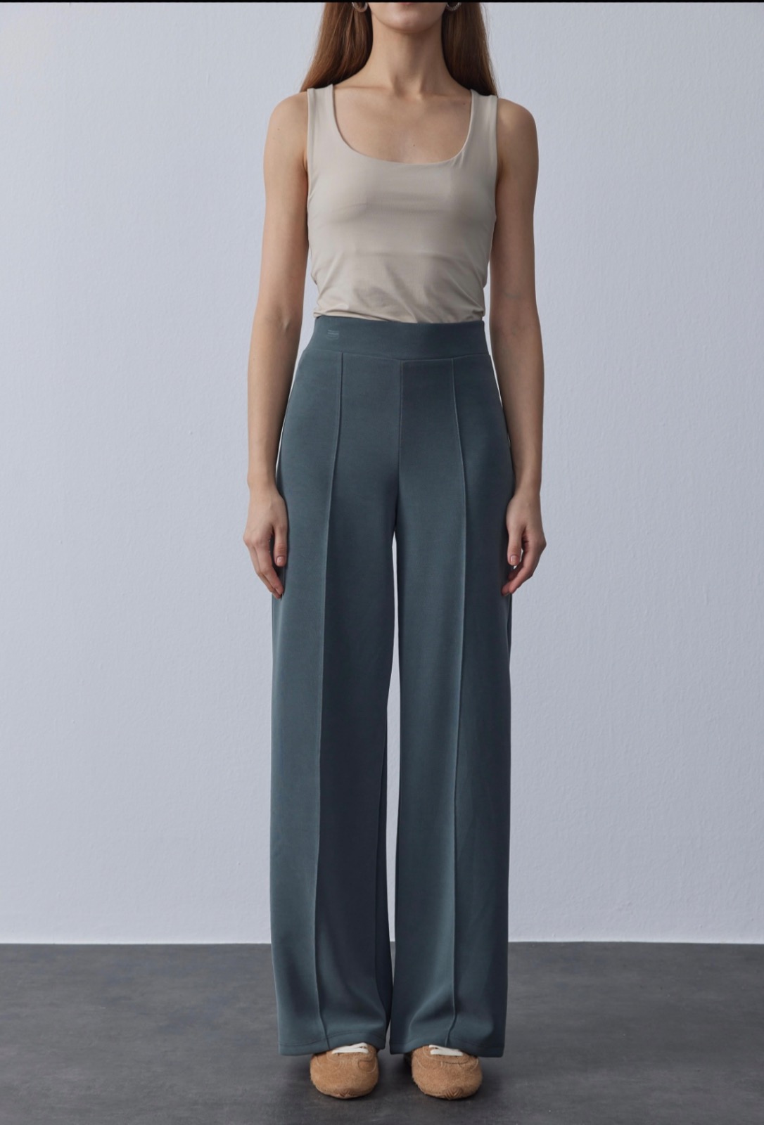 Palazzo Trousers Premium Vert d’eau