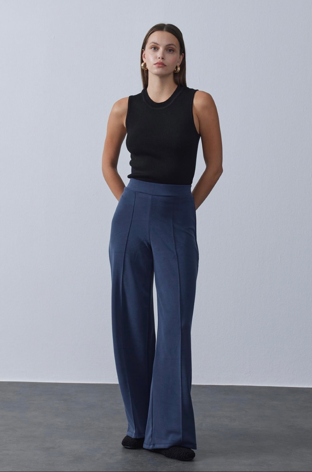 Palazzo Trousers Premium dark blue  