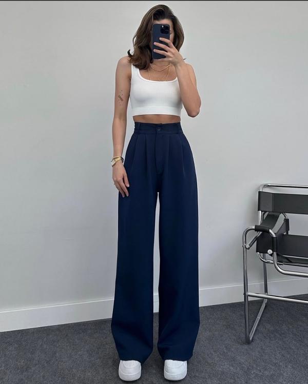 Pantalon Palazzo  Taille haute 