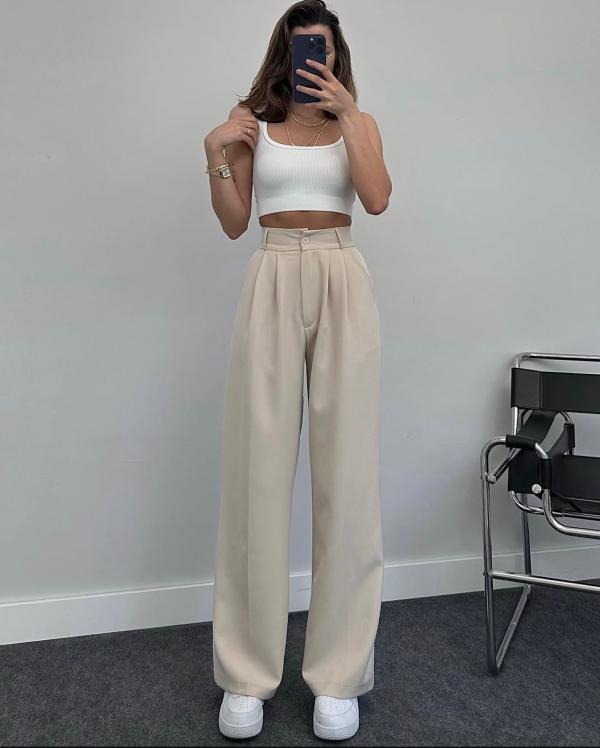 Pantalon Palazzo  Taille haute 