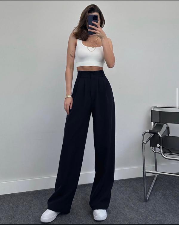 Pantalon Palazzo  Taille haute 