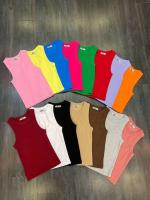 Crop Top côtelé Zara couleur uni a col rond 