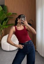 Crop Top Décolleté Basique 