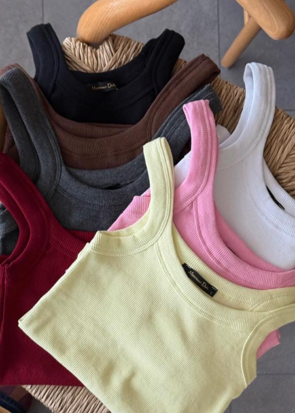 Crop Top Décolleté Basique 