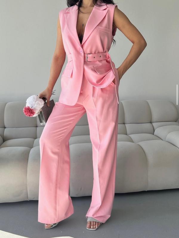Costume Gilet rose clair femmes