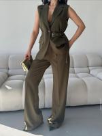 Costume Gilet vert militaire  femmes 