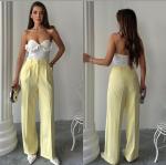 Pantalon palazzo jaune 