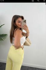 Pantalon palazzo jaune 