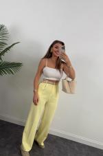 Pantalon palazzo jaune 