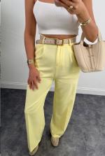Pantalon palazzo jaune 