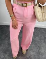Pantalon palazzo rose clair
