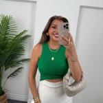 Crop Top vert  Zara 