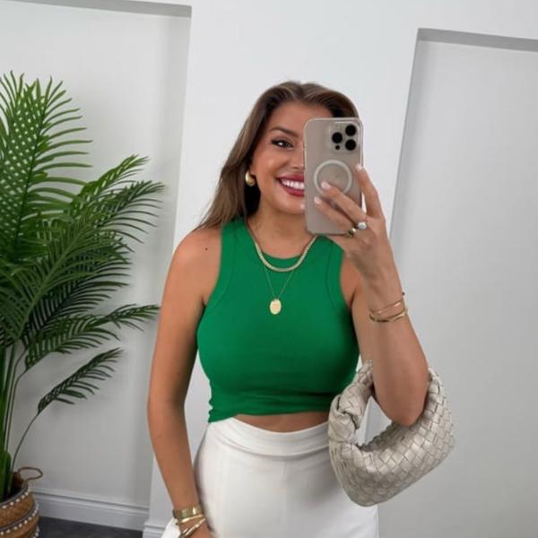 Crop Top vert  Zara 