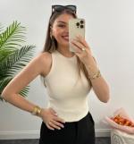 Crop Top beige clair  
