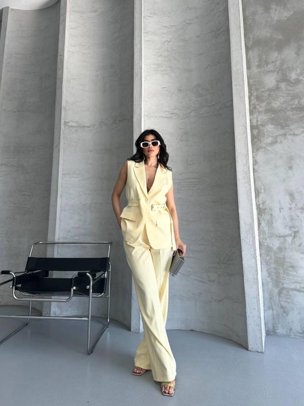 Costume Gilet  pantalon palazzo femmes   