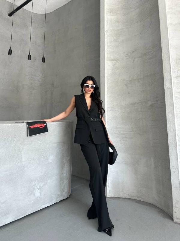 Costume Gilet  pantalon palazzo femmes   