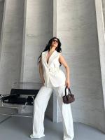 Costume Gilet  pantalon palazzo femmes   