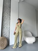 Costume Gilet  pantalon palazzo femmes   