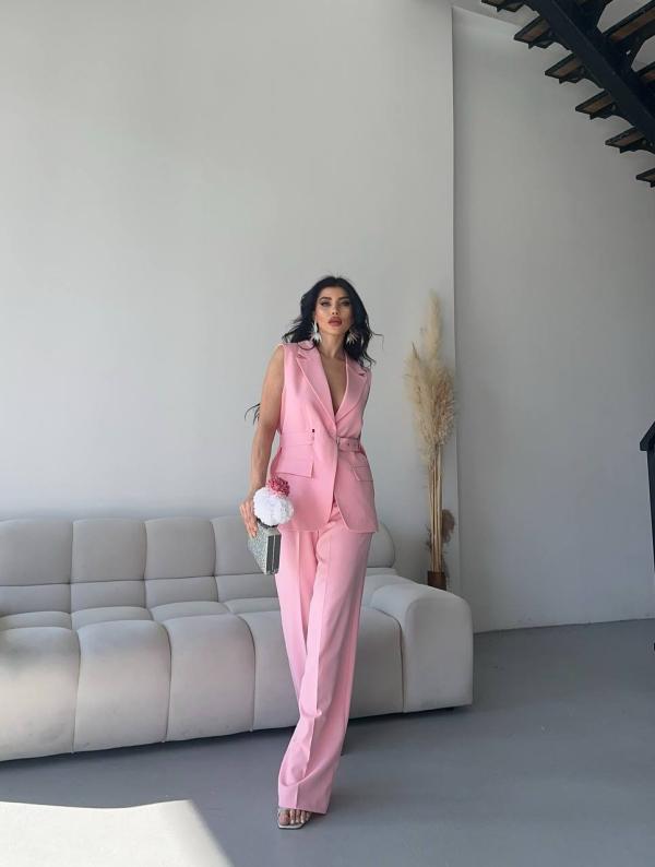 Costume Gilet  pantalon palazzo femmes   