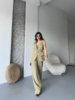 Costume Gilet  pantalon palazzo femmes   