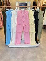 Costume Gilet  pantalon palazzo femmes   