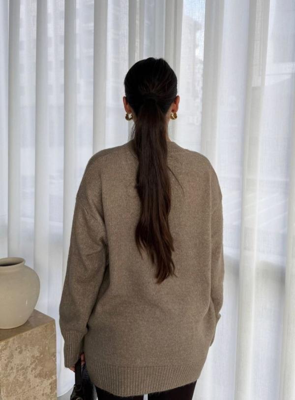 Pull en Laine V overzised Pinterest style