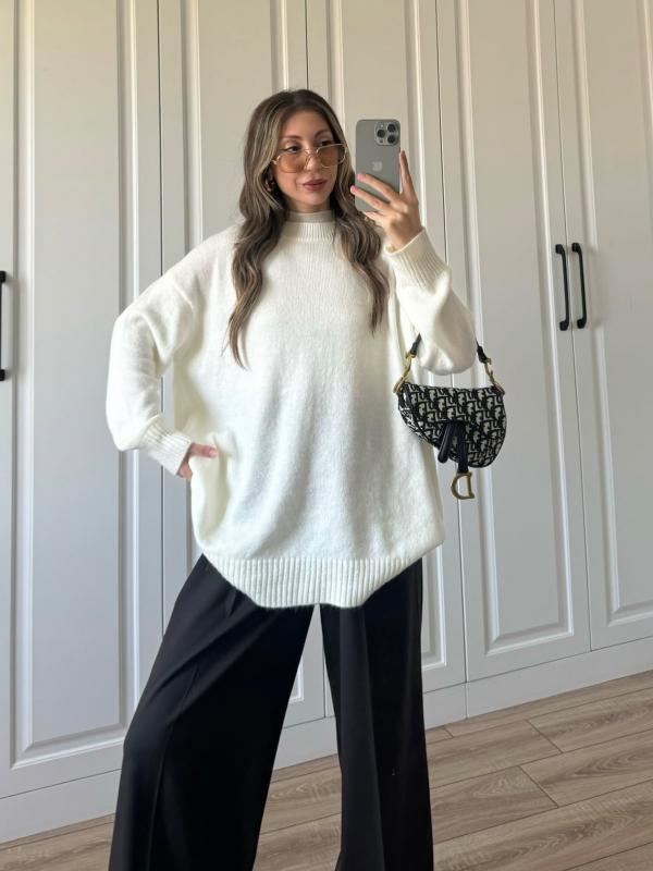 Pull en Laine long overzised Pinterest style