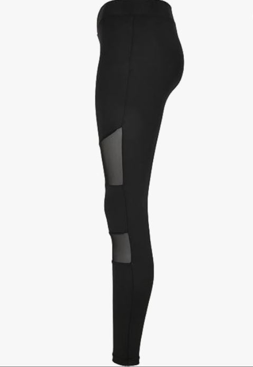 Leggings Noir a Bandes transparentes