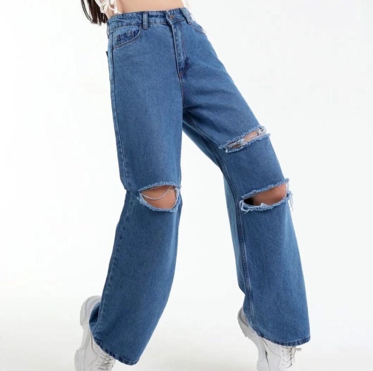 Pantalon  Denim Jeans baggy Déchiré