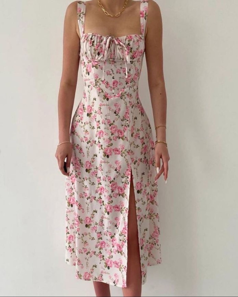  Robe Floral Midi 