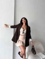 BLAZER AVEC REVERS AUX POIGNETS A RAYEURS