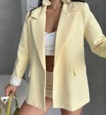 BLAZER AVEC REVERS AUX POIGNETS A RAYEURS