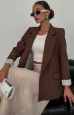 BLAZER AVEC REVERS AUX POIGNETS A RAYEURS