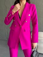 Costume Rose fushia À Boutons croisés