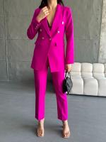 Costume Rose fushia À Boutons croisés