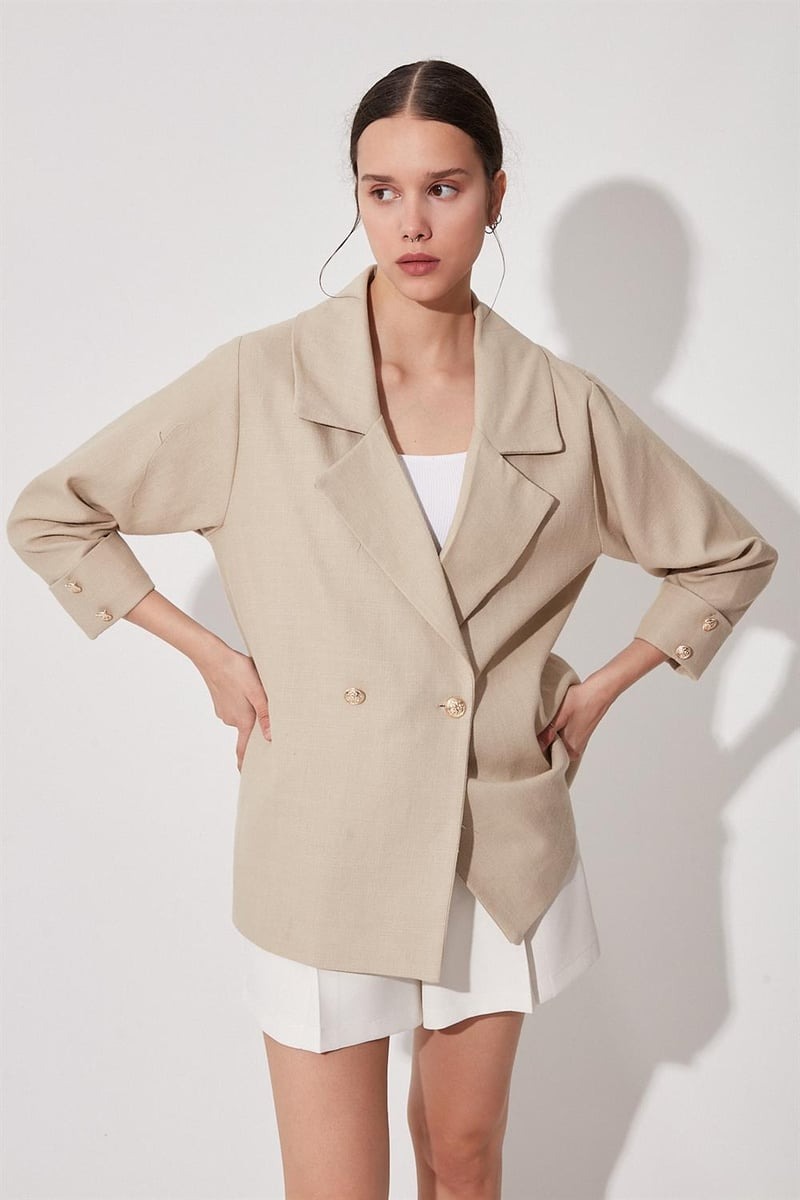 Oversized Beige  Blazer 