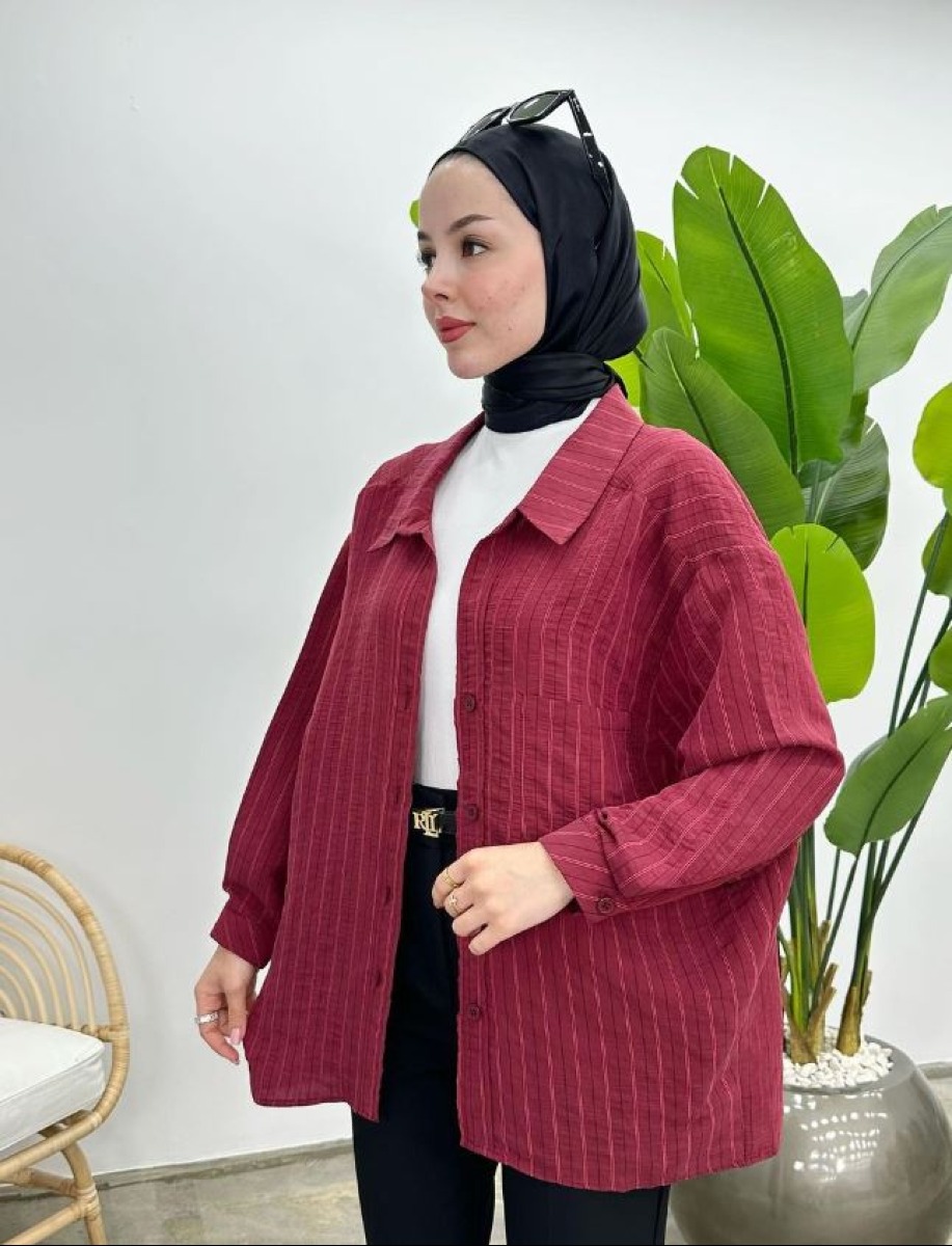 Oversized Tensal Bordeaux  tunique 