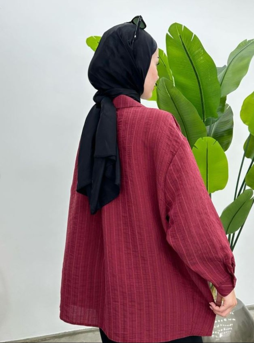 Oversized Tensal Bordeaux  tunique 