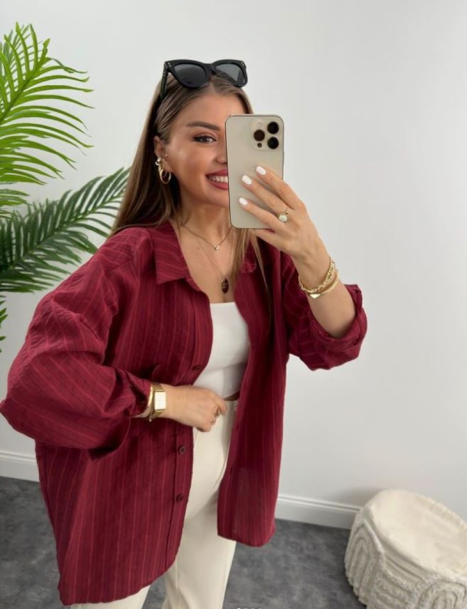 Oversized Tensal Bordeaux  tunique 