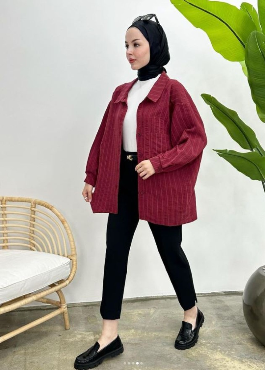 Oversized Tensal Bordeaux  tunique 