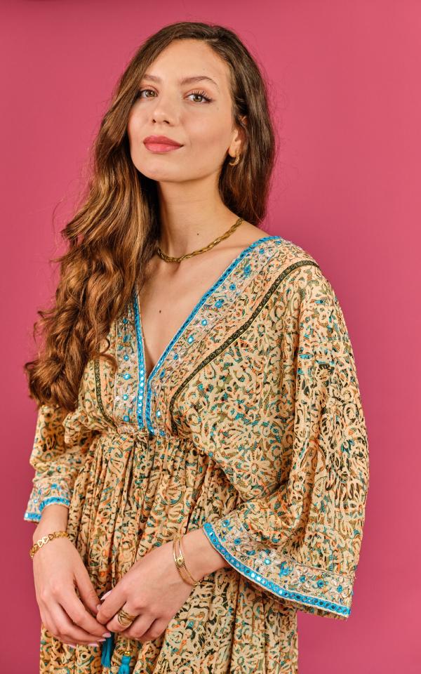 Robe gipsy verte 