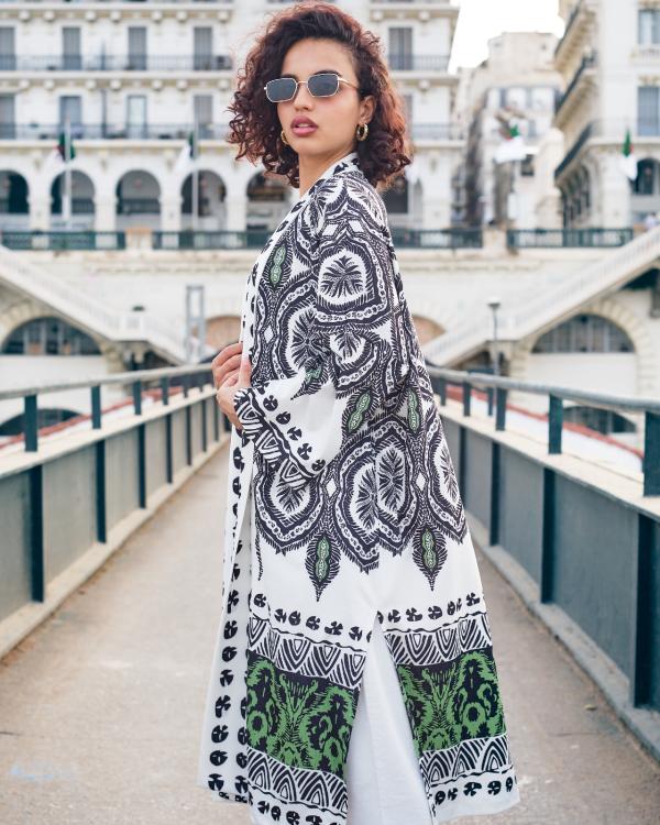 Kimono long imprimé 