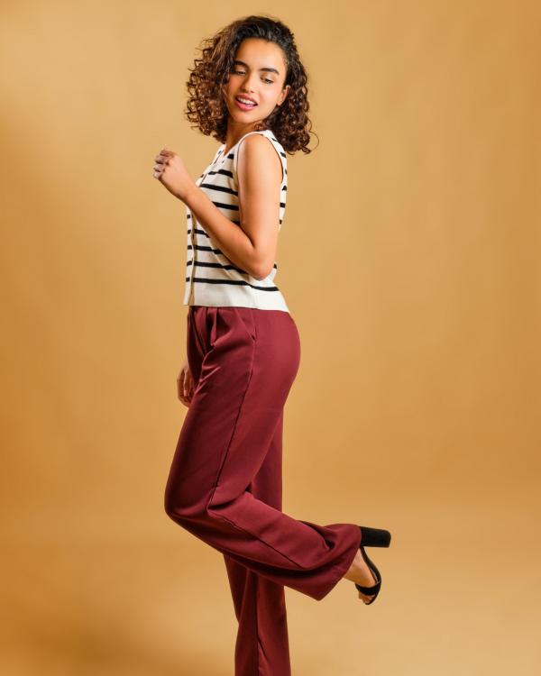 Pantalon bordeaux